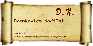 Drenkovics Noémi névjegykártya